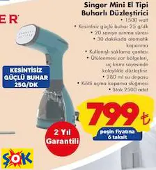 SİNGER MİNİ EL TİPİ BUHARLI DÜZLEŞTİRİCİ